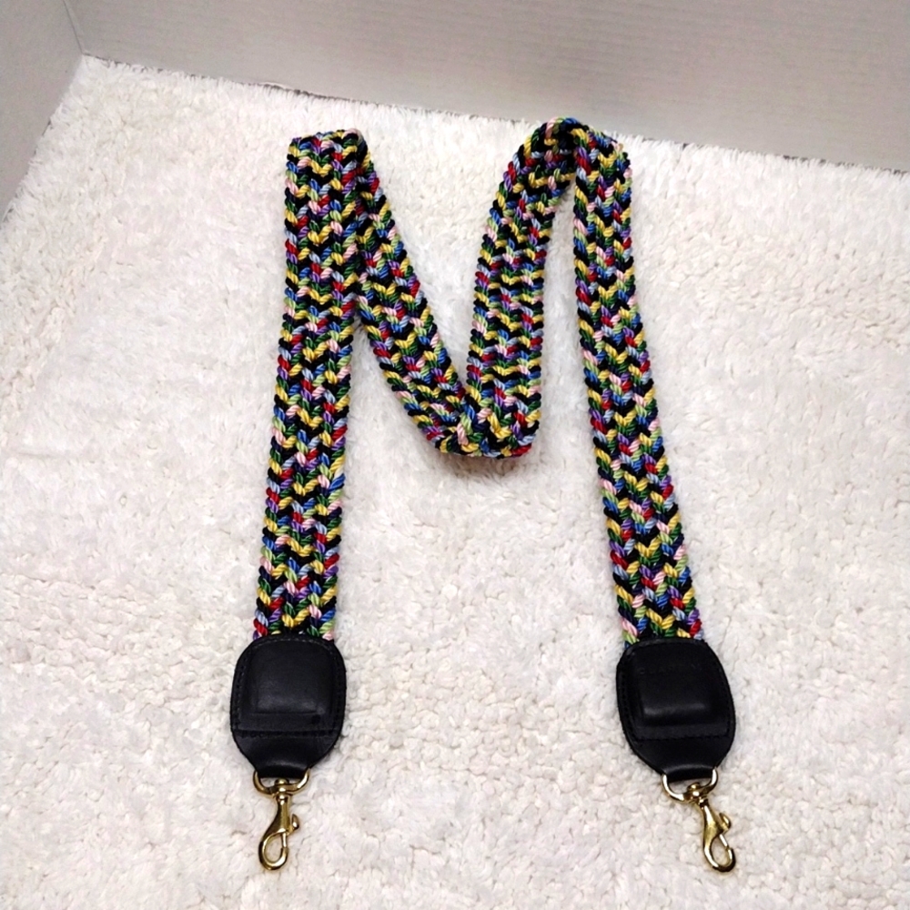 Clare V. Braided Multiple Colors 44 1/2" Longx1 1/4" Wide Shoulder Strap #135-1